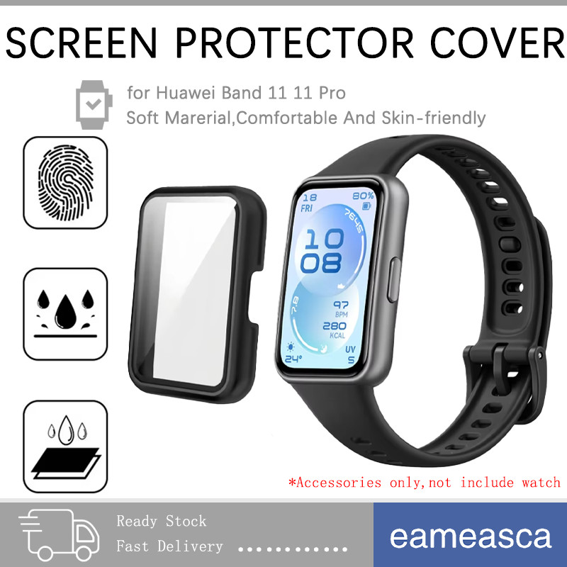 แก้ว + กรณี for Huawei Band 11 / 11 Pro ป้องกันหน้าจอกระจกนิรภัย กันชนป้องกันคอมพิวเตอร์แข็ง for Huawei Band 11 NFC