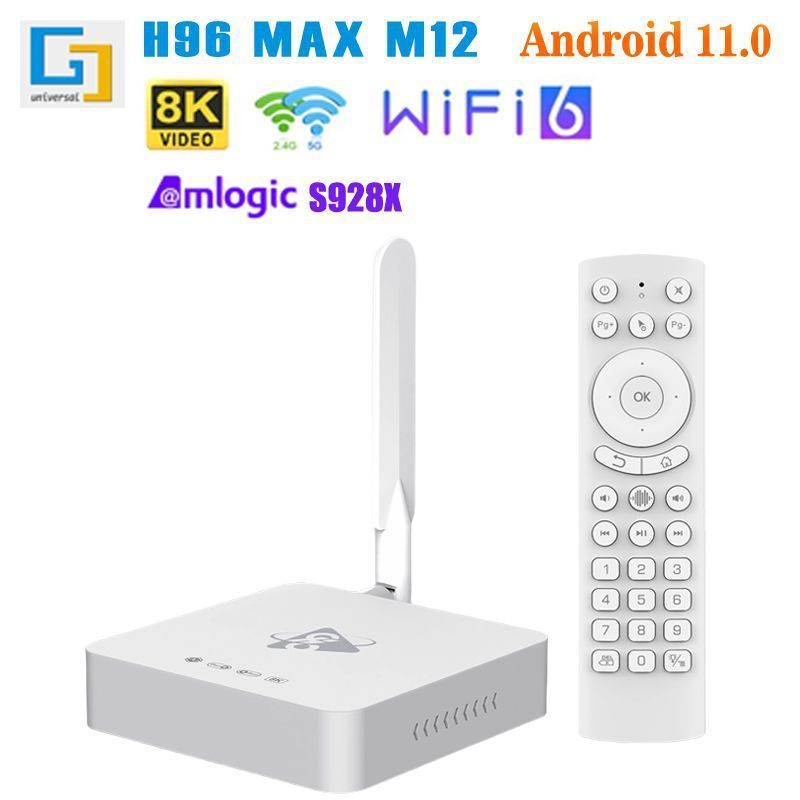 H96MAX M12 tv Top box Android 11.0 กล่องทีวี 8K HD wifi6 กล่องทีวี Cross-Border