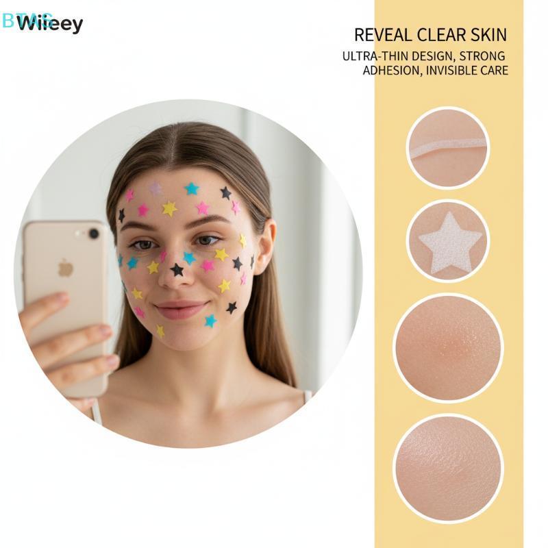 BT Hydrocolloid Star Pimple Patch Dots Blemish Cover สําหรับ Daily Care การออกแบบการ์ตูนน่ารักสําหรั