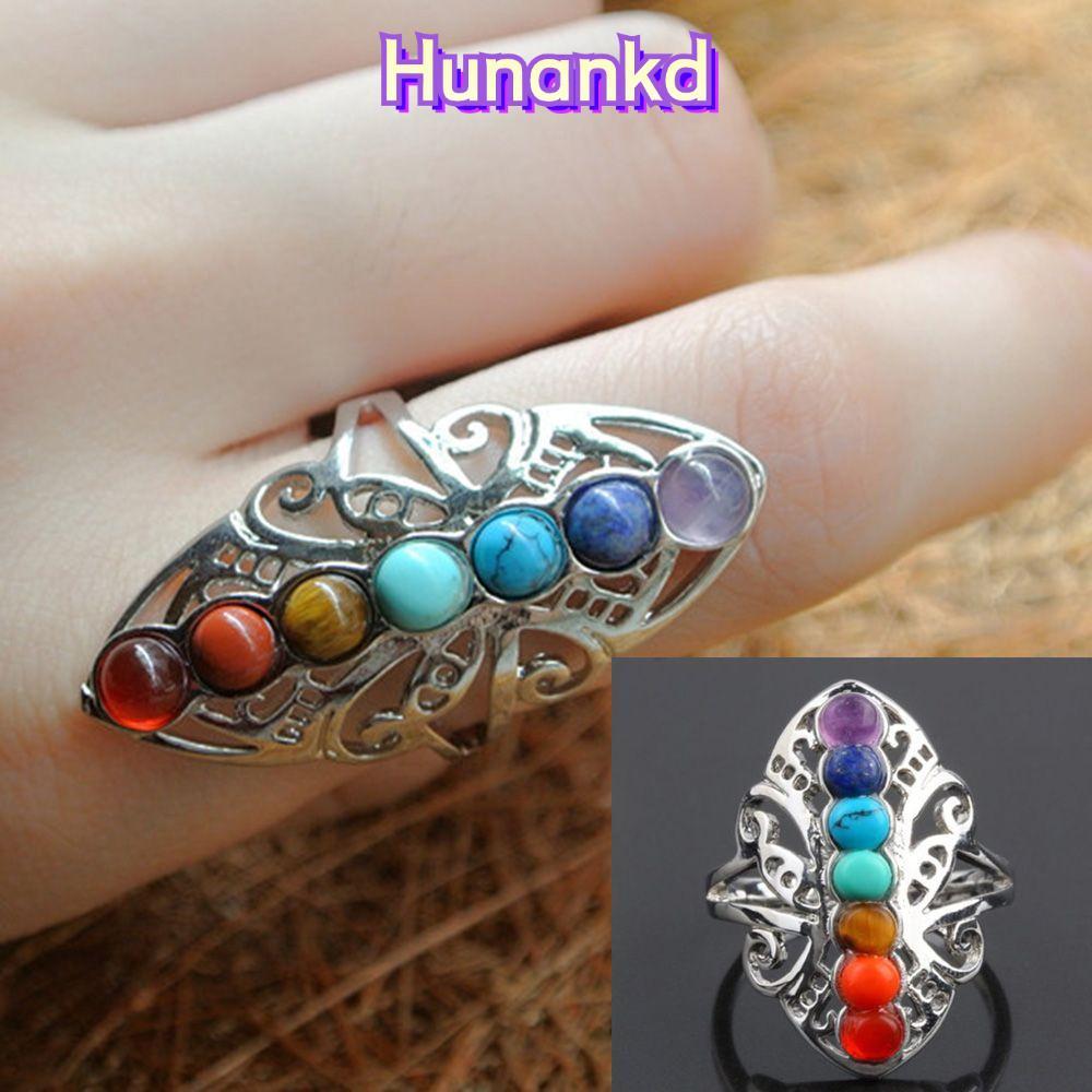 HUNAN 7 Chakra Jewelry Thumb Healing Hollow Stone