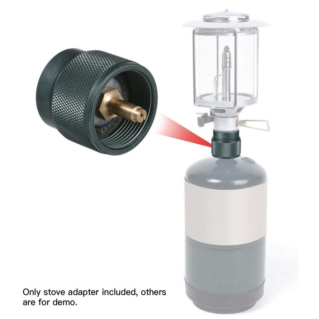 Bacony Camping เตาอะแดปเตอร์ 1LB โพรเพนถังขนาดเล็กอินพุต EN417 Lindal วาล์วเอาต์พุต