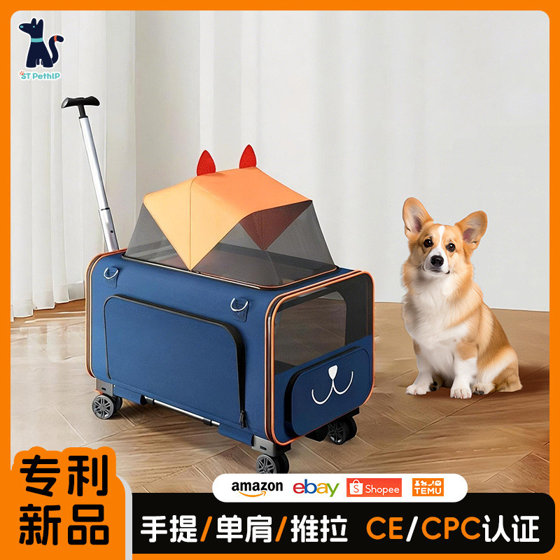 Pet Outing Trolley One-Shoulder Cat Bag Dog Small Trolley Cat Handbag Pet Trolley Bag