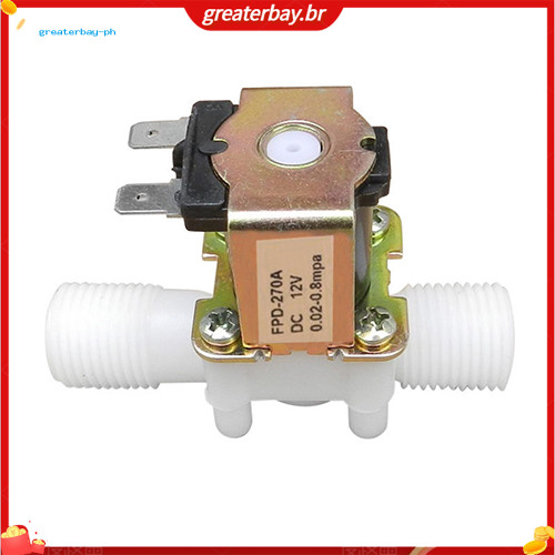 [Greaterbay] 1/2 นิ้ว 12V Magnetic N/C โซลินอยด์วาล์วไฟฟ้า Water Air Inlet Flow Switch