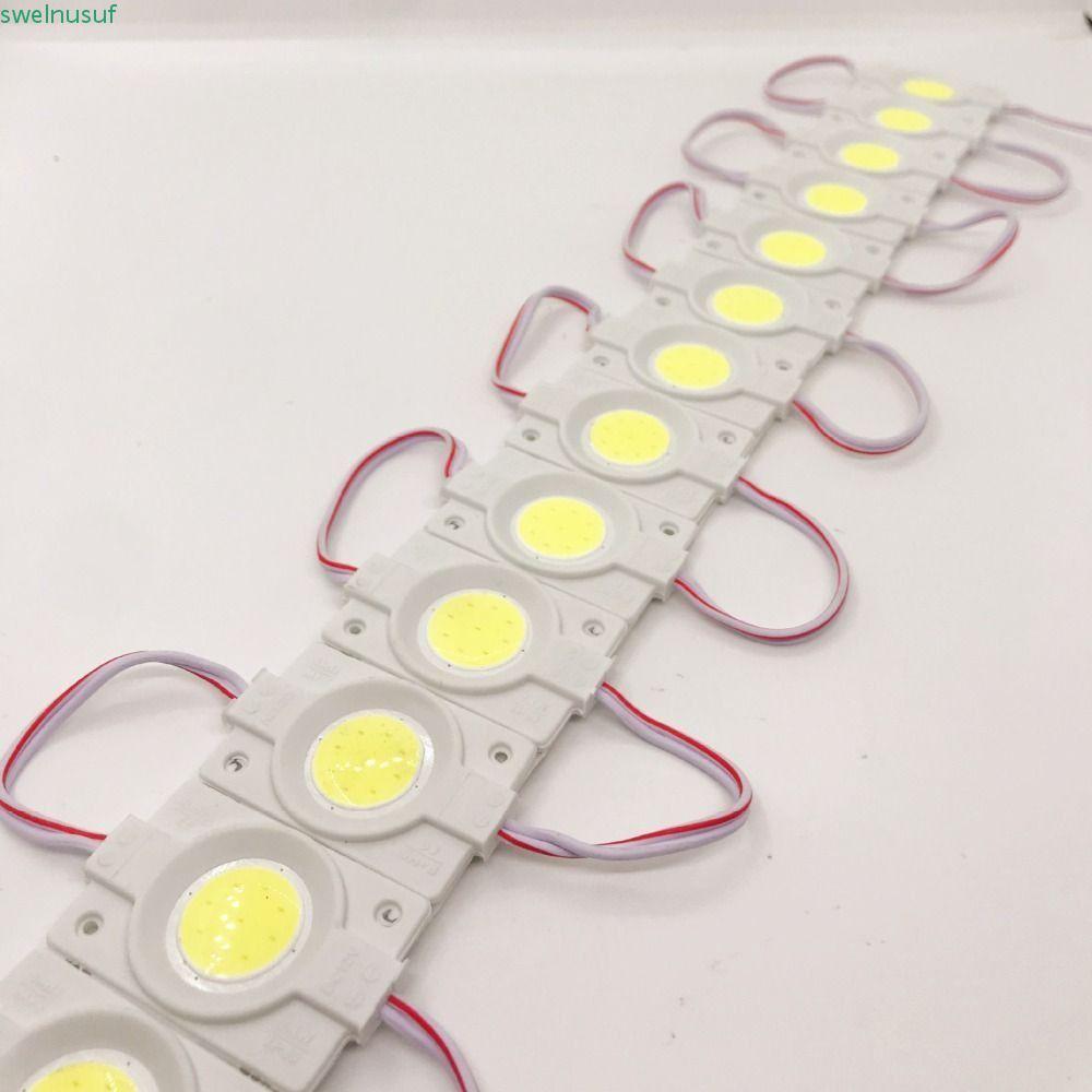 SAUTE 20 ชิ้น Led โมดูล, Super Bright 12V 24V COB Light, การออกแบบโฆษณาป้ายกันน้ํา Luminous ขาวแดงเขียวสีฟ้าสีเหลืองสีชมพู Backlight โมดูล Bus Lorry Trailer
