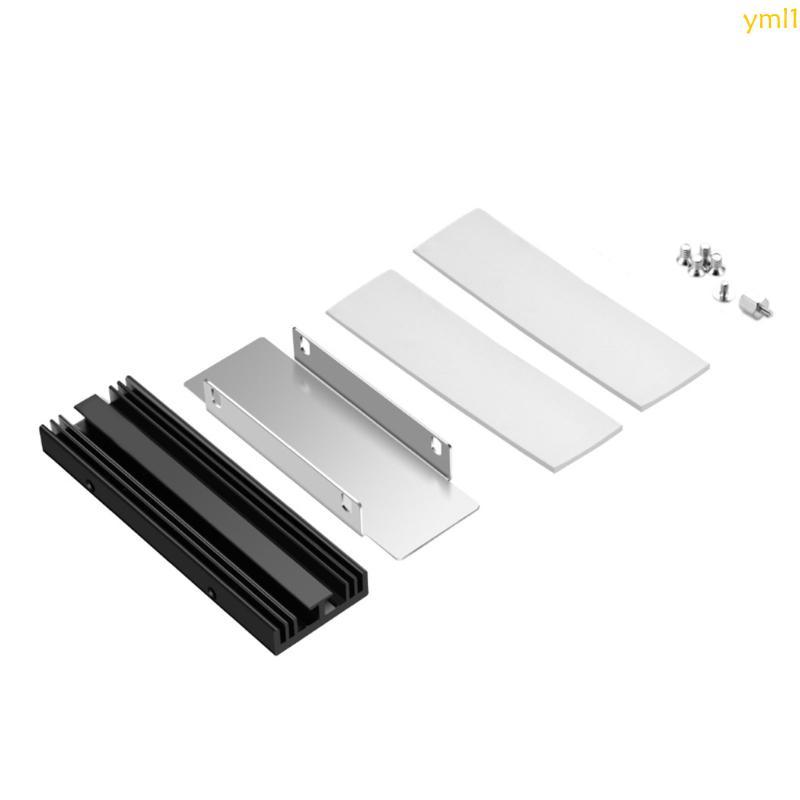 Yml1 M 2 2280 SSD ฮีทซิงค์การนําไฟฟ้าความร้อนพัดลมระบายความร้อนโลหะฮีทซิงค์ 2280 NVME