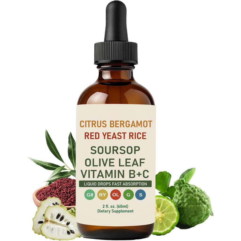 RESONA Citrus Bergamot Red Yeast Rice Cleanse Liquid Drops, port Blend with Red Yeast Rice, Bergamot