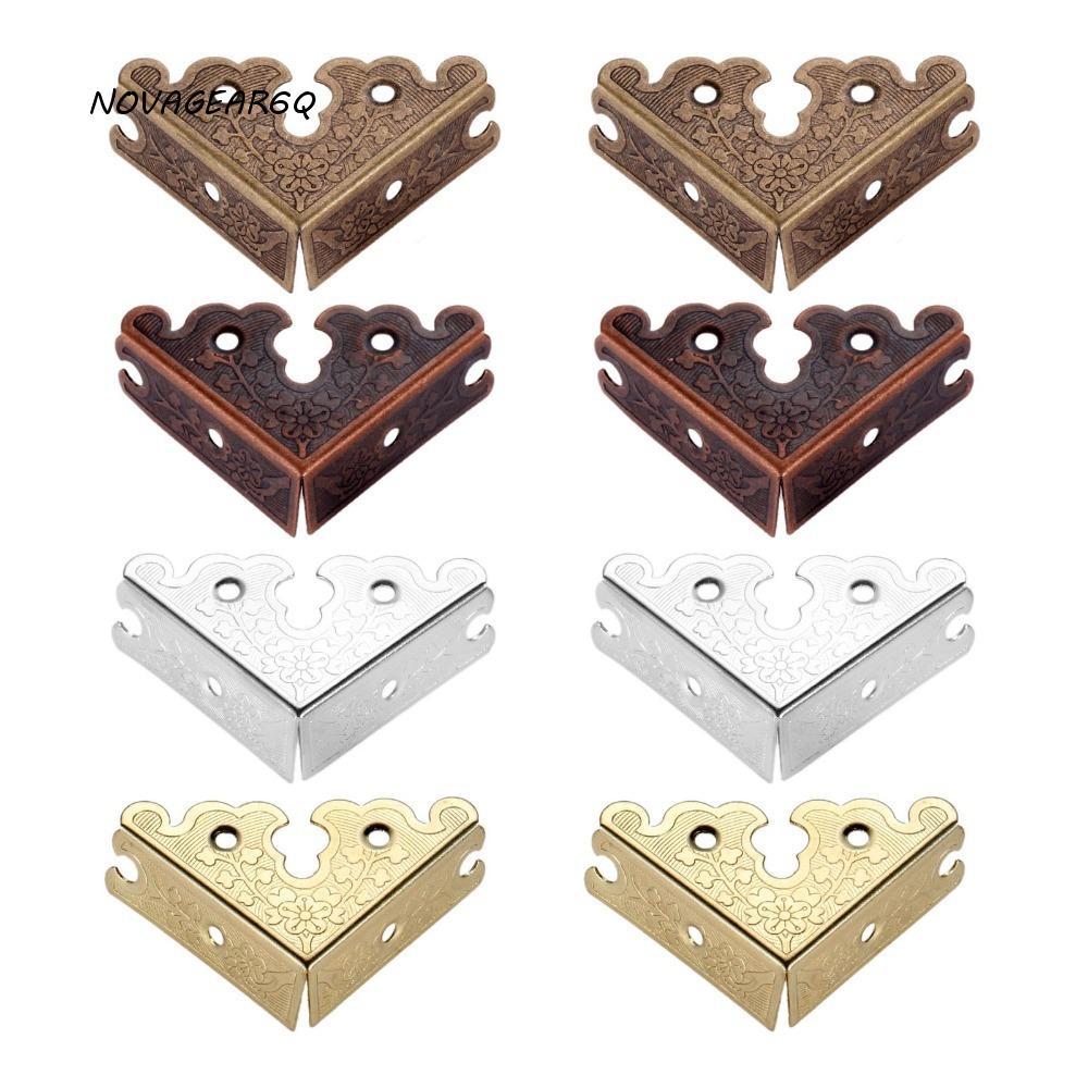 NOVAGEAR6Q กล่องไม้มุมป้องกันเฟอร์นิเจอร์ติดตั้ง 4 ชิ้นมุมวงเล็บ Protector Edge ฝาครอบตกแต่งเฟอร์นิเ