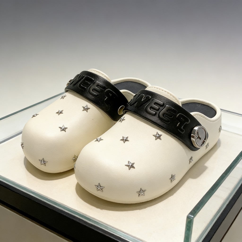 EKJI High-End Star Baotou รองเท้าแตะครึ่งผู้หญิงสวมใส่ด้านนอก 2026 สไตล์ใหม่ฤดูใบไม้ผลิฤดูร้อน Anti-Slip รองเท้าหนา Soled Birkenstock รองเท้าแตะ