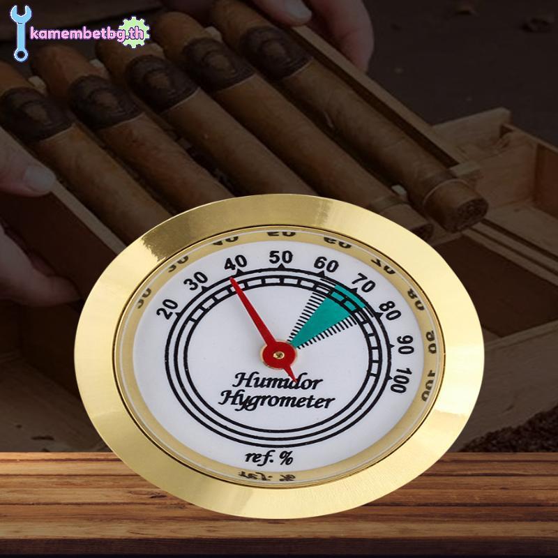 Kamembetbg ทองเหลืองความแม่นยําสูง Analog ไฮโกรมิเตอร์ 43 มม.เครื่องวัดความชื้นสําหรับ Mechanical Humidor Storage Cases TH