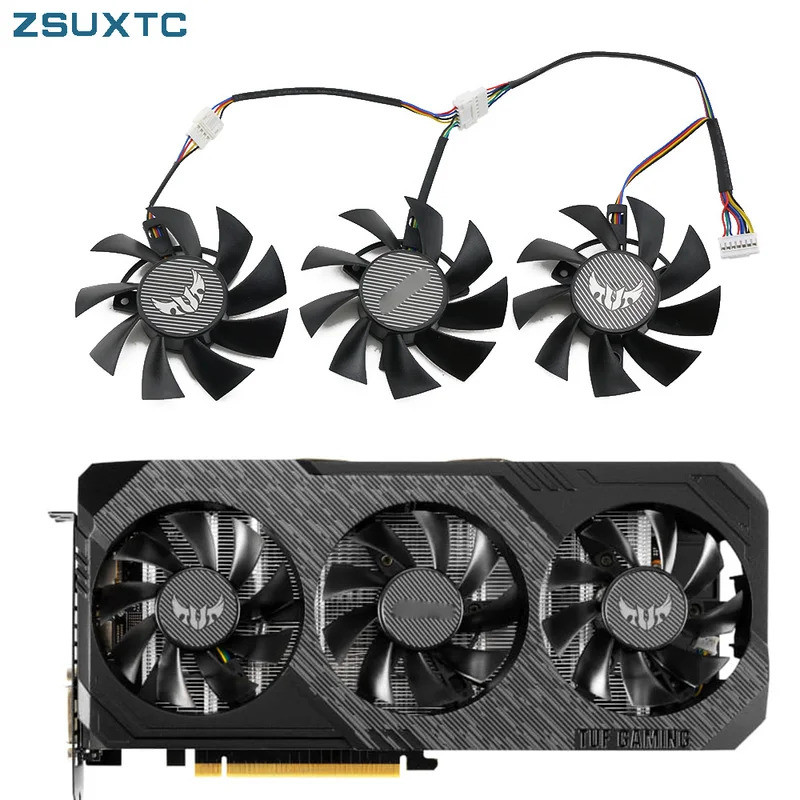 HL 75MM 7Pin FD8015U12D GTX1660 RX5700 RX5700XT สําหรับ ASUS GTX 1660Ti 1660super RX 5700 XT TUF X3 