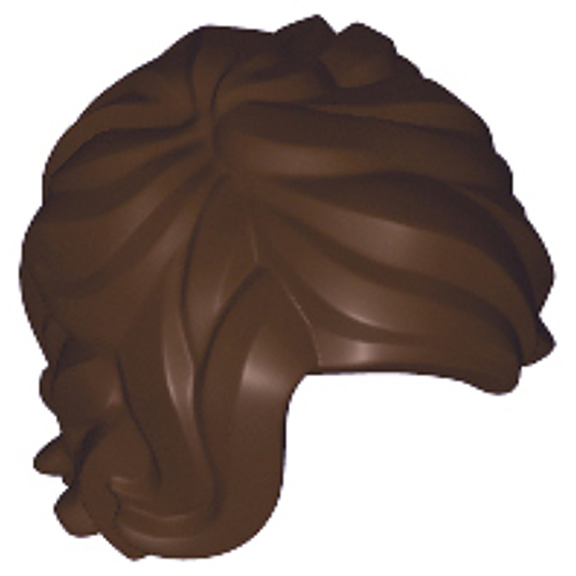 Brick2cube Part - Minifigure, Hair Mid-Length Tousled with Side Part - 25409