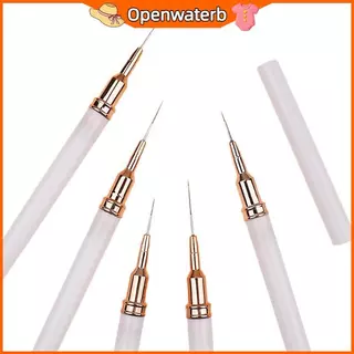 [KAN] 5 ชิ้น/เซ็ต Professional Nail Art Liner แปรงสําหรับ Striping การออกแบบภาพวาด,เจล Liner Nail Art แปรงสําหรับเล็บ 7/9/11/15/20 มม. FXH