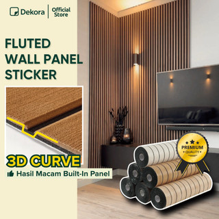 Fluted Wallpaper 3D Surface Wood Foam Wall Sticker for Wall and Ceiling Bedroom Decor Wallpaper