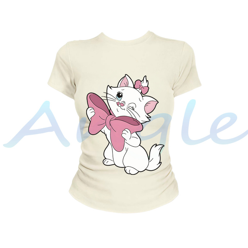 (จัดส่งตลอด 24 ชั่วโมง）Angle Official ใหม่ล่าสุด คอวง แขนสั้น อนิเมะ ผ้านุ่มสบาย ลายพิมพ์ มีเอนเนอร์