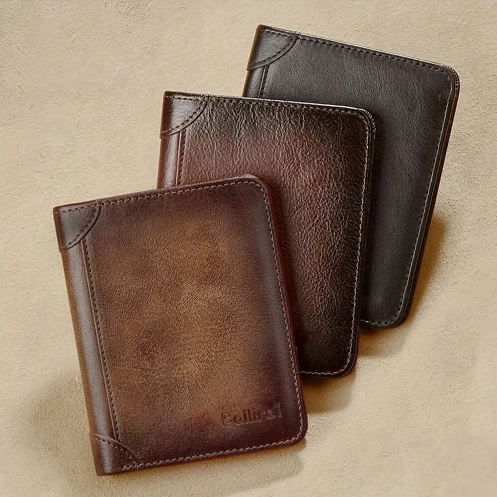 Wallet Card Holder Hand Feeling Tri-Fold Card Position More Small Card Package