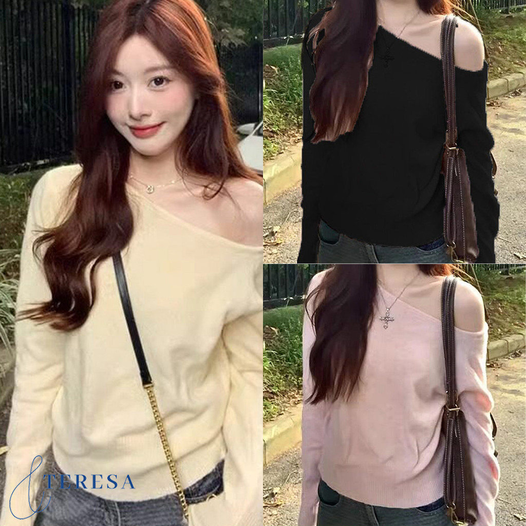 เสื้อสเวตเตอร์ไหมพรม  แขนยาว ไหมพรม สไตล์ชิค