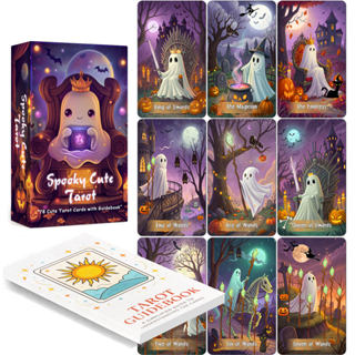 78 การ์ด Spooky Cute Tarot Deck, ขนาด 13x8 ซม. สําหรับผู้เริ…