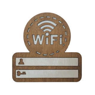 TOPTOOL ป้ายรหัสผ่าน WiFi,ลายมือเขียนสติ๊กเกอร์ติดผนัง WiFi,วินเทจติดผนังไม้อเนกประสงค์ใช้ตัวบ่งชี้ไร้สายโล่ตกแต่งบ้าน