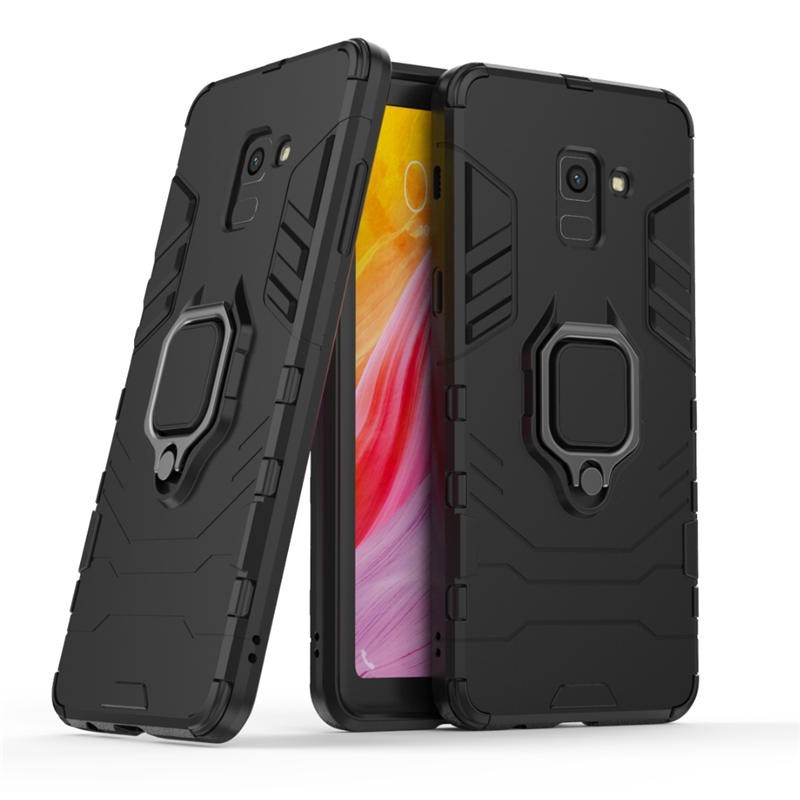 KING CASE สําหรับ SAMSUNG A7 2018 / A8 2018 / A8 PLUS / A9 2018 IRING CASE ROTARY STANDING TRANSFORM