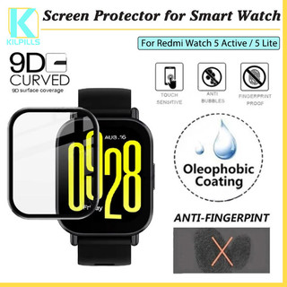 กระจกนิรภัย / ฟิล์มนุ่ม for Xiaomi Redmi Watch 5 Active 3D เต็มจอ ฟิล์ม for Redmi Watch 5 Lite ฝาครอบป้องกันหน้าจอ