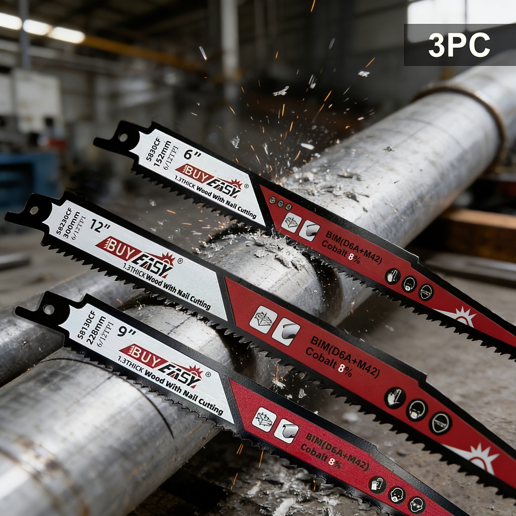 ชุดใบมีดเลื่อยสายพาน BUY EASY 2 ชิ้น ด้วยวัสดุ BIM (D6A+M42) ครีบคอบอล 8% ความแข็งสูง ทนทานต่อการสึก