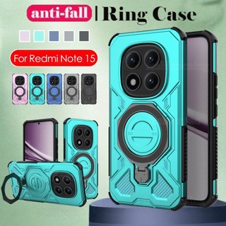 ปลอกสําหรับ Redmi หมายเหตุ 1 5 15 Pro Plus 15ProPlus 15Pro + Note15 Pro Note15Pro + Note15Proplus แหวนโลหะวงเล็บ Stent เคสโทรศัพท์กันกระแทกฮาร์ดปกหลัง