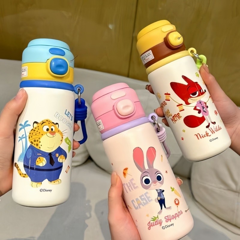 แก้วเก็บความเย็น 500ml สแตนเลส316 เก็บความเย็น ลายการ์ตูนน่ารักรูปสุนัขจิ้งจอก/กระต่าย พกพาสะดวก