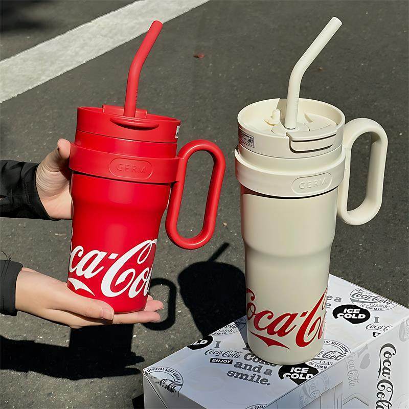 ถ้วยเก็บอุณหภูมิ Coca-Cola Big Mac ถ้วยน้ําฟางความจุขนาดใหญ่สาวถ้วย Mac น้ําแข็งมูลค่าสูง