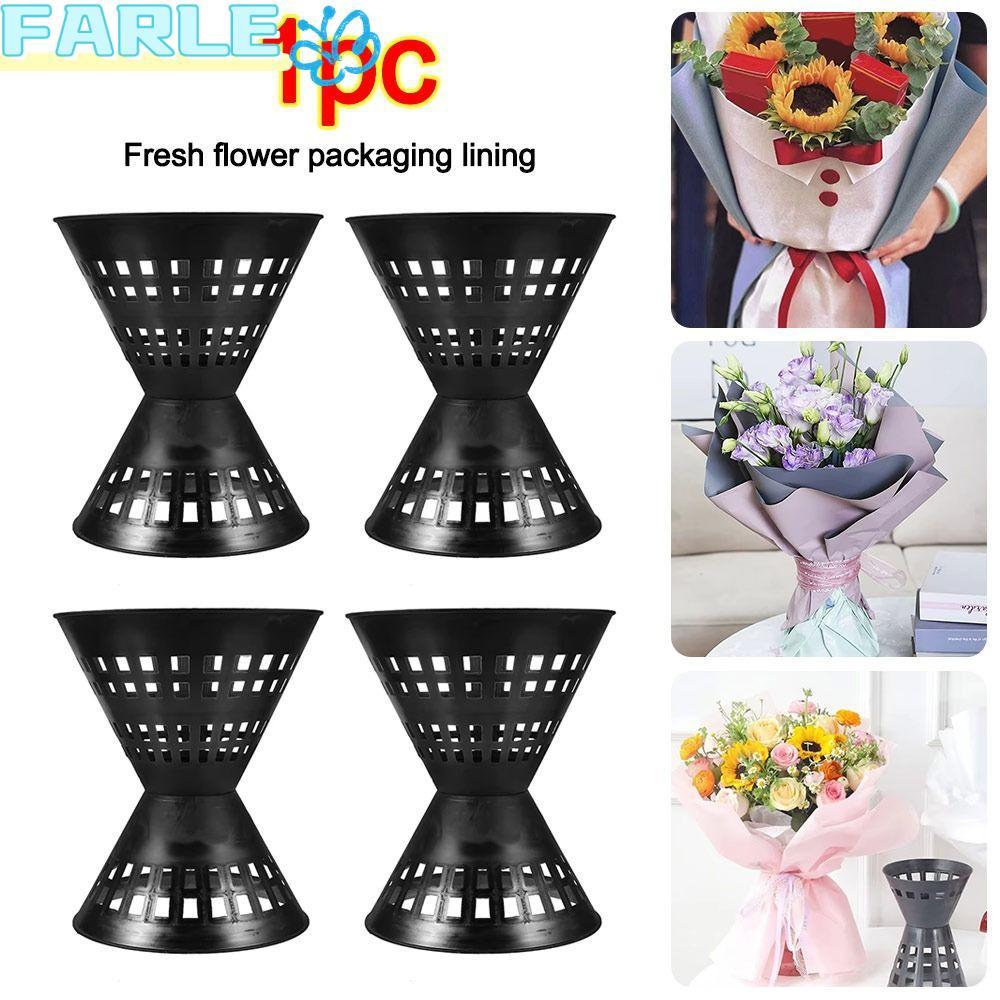 FARL ฐานช่อดอกไม้,อุปกรณ์ดอกอย่างรวดเร็วบรรจุภัณฑ์ไม้ซับ,พลาสติก ทําเอง ห่อฐานดอกไม้สําหรับร้านพรรคร้าน