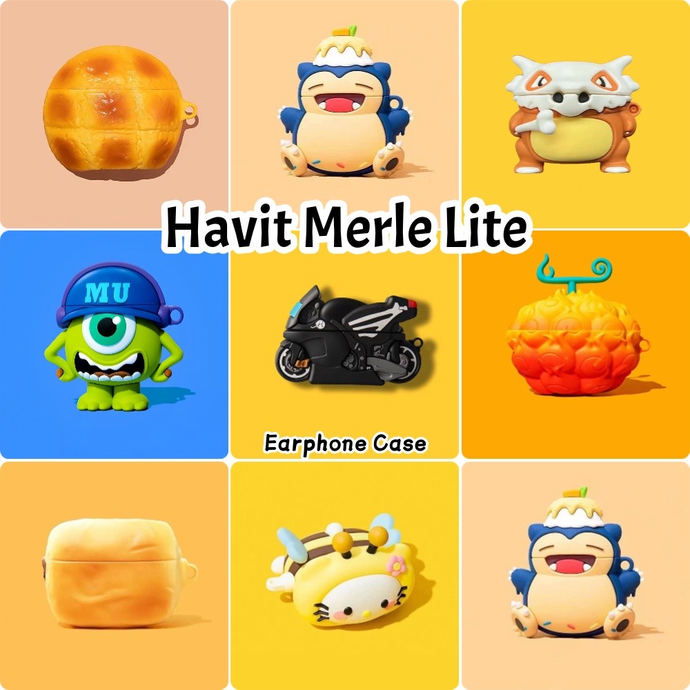 ความนิยมFor Havit Merle Lite Case Casing Soft Silicone Creative Cartoons Headphone Case Cover NO.2