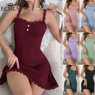 ECMLN New Women's Home Wear Pure Lust Sexy Suspender Nightgown Summer Home Wear