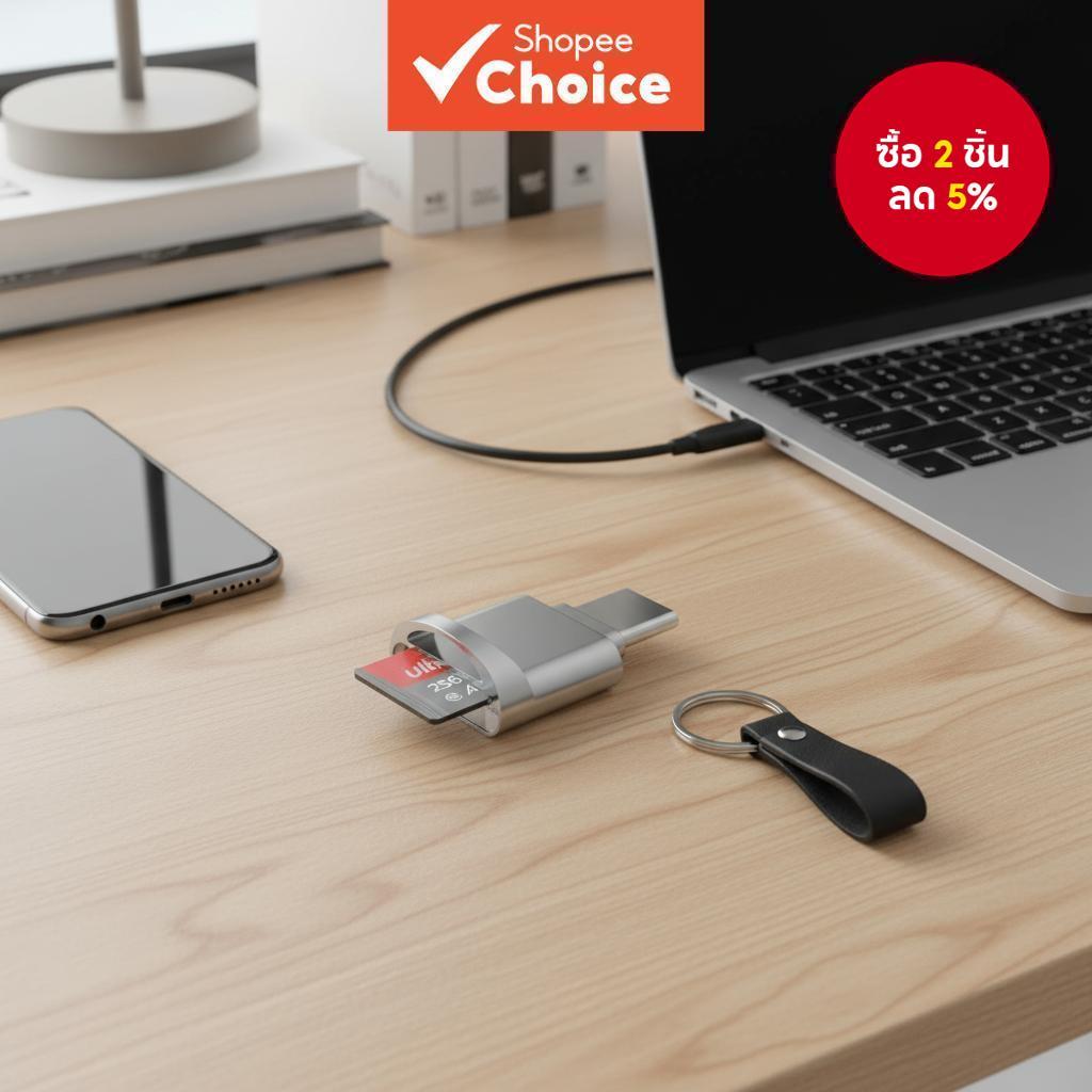 อะแดปเตอร์ Type C OTG Card Reader สําหรับ USB C Micro TF Samsung Mac iPhone 15 16