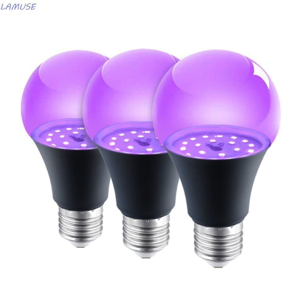 LAMUSE UV Purple Bulb, E26/E27 Spiral 10W 85-265V Purple Black Light Bulb, Floodlight 360 Glow Alumi