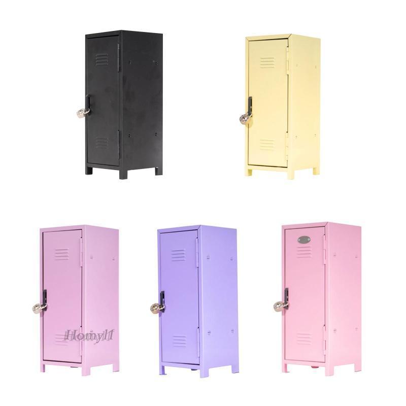 [Homyl1] Mini Locker Multi-Functional Decorative Girls Lockbox สําหรับการ์ดคีย์เครื่องประดับ