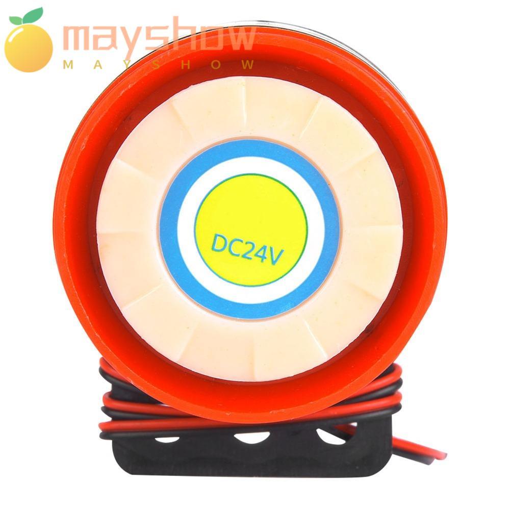 MAYSHOW Active Buzzer Alarm, 110dB DC 24V DC 24V Buzzer, ปริมาณสูงสีแดงสายสีดําสัญญาณเตือนภัยภัยภัยพ