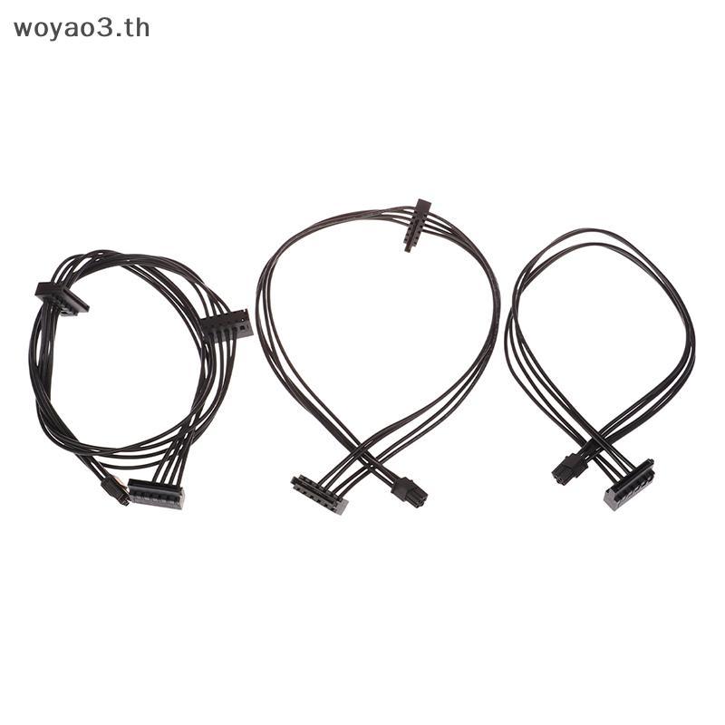 [Waoyao] 1 PC 35/4/65 ซม. 4 Pin to SATA สายไฟสําหรับอินเทอร์เฟซบอร์ดหลัก SATA SSD HDD Cable [TH]