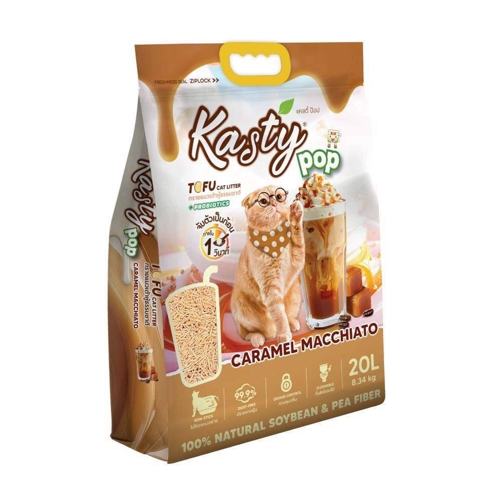 Kasty Pop ทรายเต้าหู้ จากไฟเบอร์ถั่วเหลือง จับก้อนเร็ว ทรายแมว ทิ้งชักโครกได้ กลิ่นหอม ขนาด 20 ลิตร รูปที่ 6