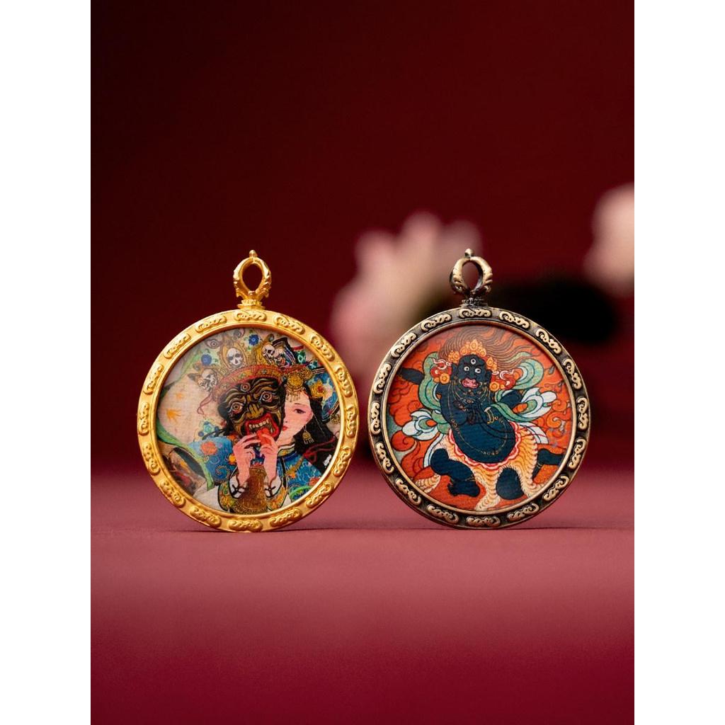 Thangka จี้ Zakiram สีเหลือง God of WealthETJYT จี้ Zakiram สีเหลือง God of WealthERTJYT