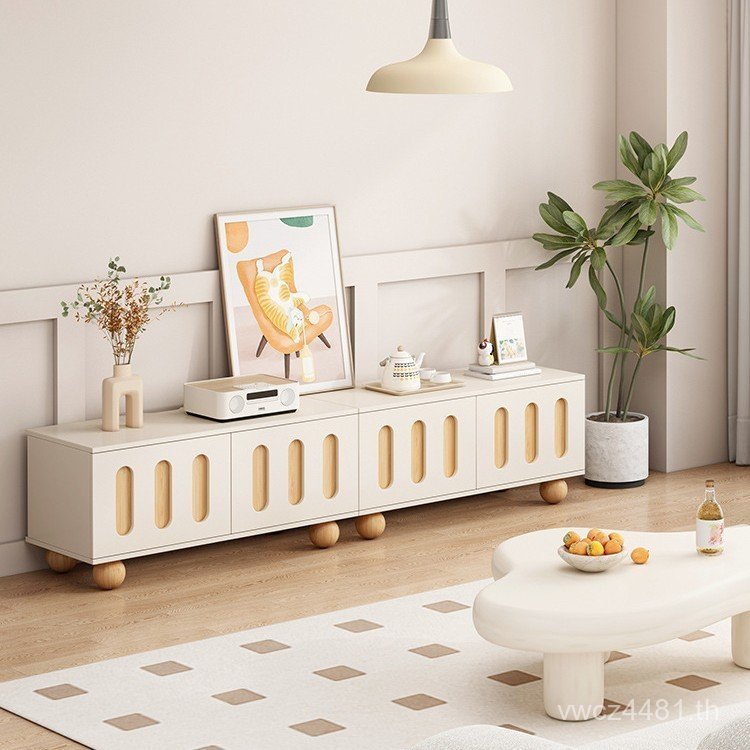 ตู้ทีวีทีวีตู้ครัวเรือนตู้สไตล์ใหม่2025 สไตล์วัตถุที่ทันสมัยชั้นครีมการจัดเก็บการจัดเก็บที่เรียบง่าย