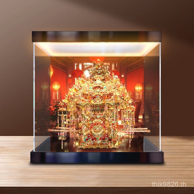 กล่องเก็บ Huajiao กล่องไฟรุ่น Cool โลหะรวมทุกอย่าง Pingxi อะคริลิคปริศนาประกอบ Handmade ฝาครอบป้องกั