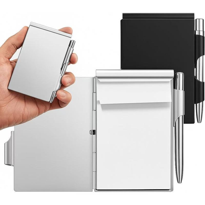 Business Portable Notepad Mini Metal Notepad Aluminium High-End Pocket Notebook a7 Portable Notebook