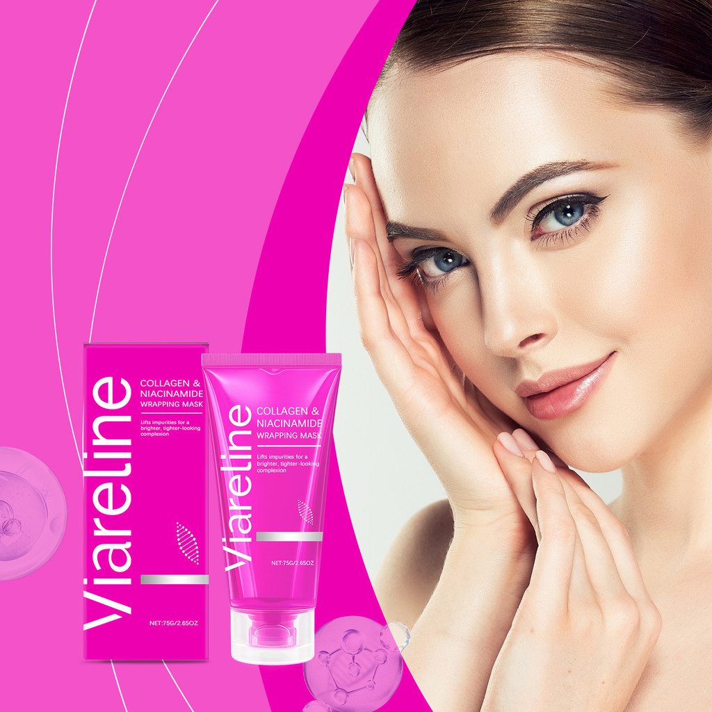 VIARELINE Collagen Peeling Mask Moisturizing Facial Skin Daily Cleansing Moisturizing Peeling Mask