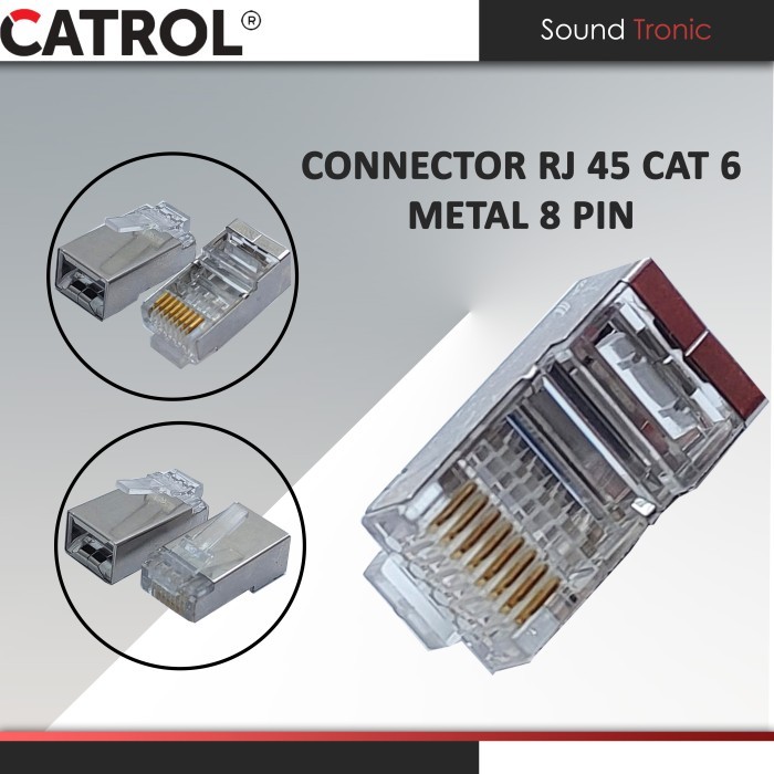 CATROL RJ45 Connector Cat.6 (RJ-45 Cat6 Connector: CA-8P8C) ของแท้