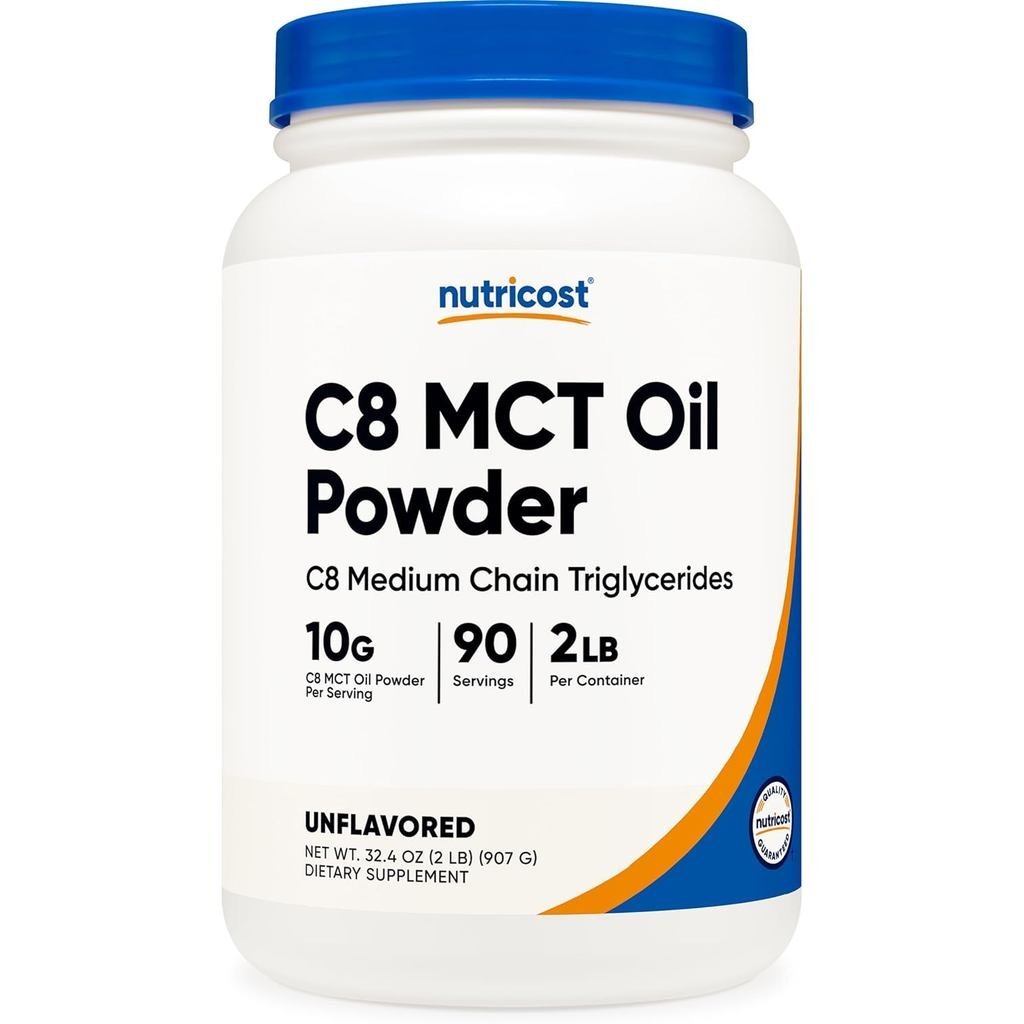 Nutricost C8 MCT Oil Powder 2LBS (32oz) - ผงน้ํามัน C8 MCT 95%