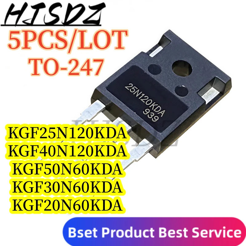 5PCS KGF25N120KDA KGF40N120KDA KGF50N60KDA KGF30N60KDA KGF20N60KDA TO-247 Field Effect ทรานซิสเตอร์