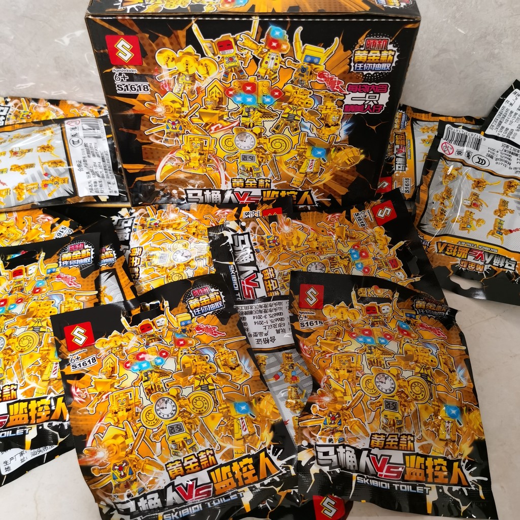 ตัวต่อ skibidi skibidi toilet 1618 Toilet Man Monitor Titan TV Man Building Block ของเล่นเด็กการศึกษ