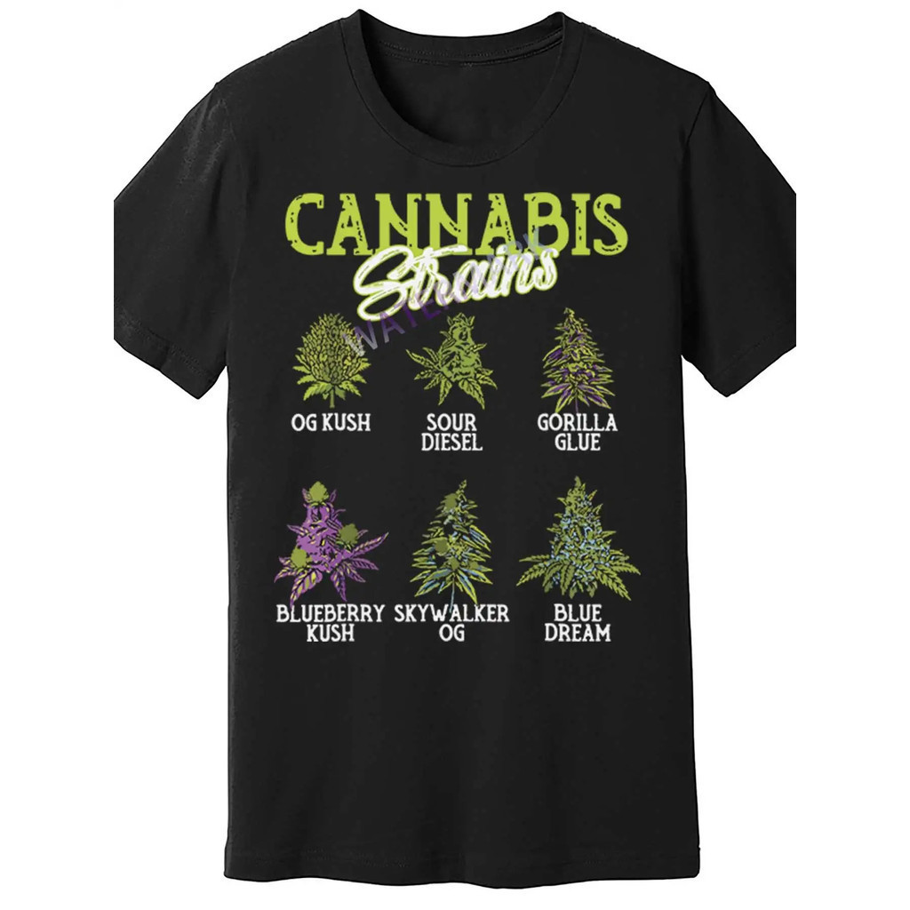 ผู้ชาย เสื้อยืดกราฟิกตลกสำหรับคนรักกัญชา - ดีไซน์สมองกัญชาพร้อม OG Kush สีม่วง สีเขียว สีน้ำเงิน เสื