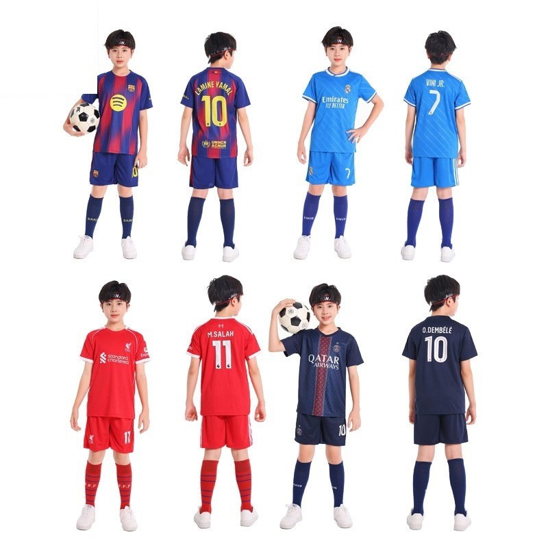 ชุดเสื้อฟุตบอลเด็กฤดูกาลใหม่ เบอร์ 7 C Luo สำหรับนักเรียนอนุบาลและประถม