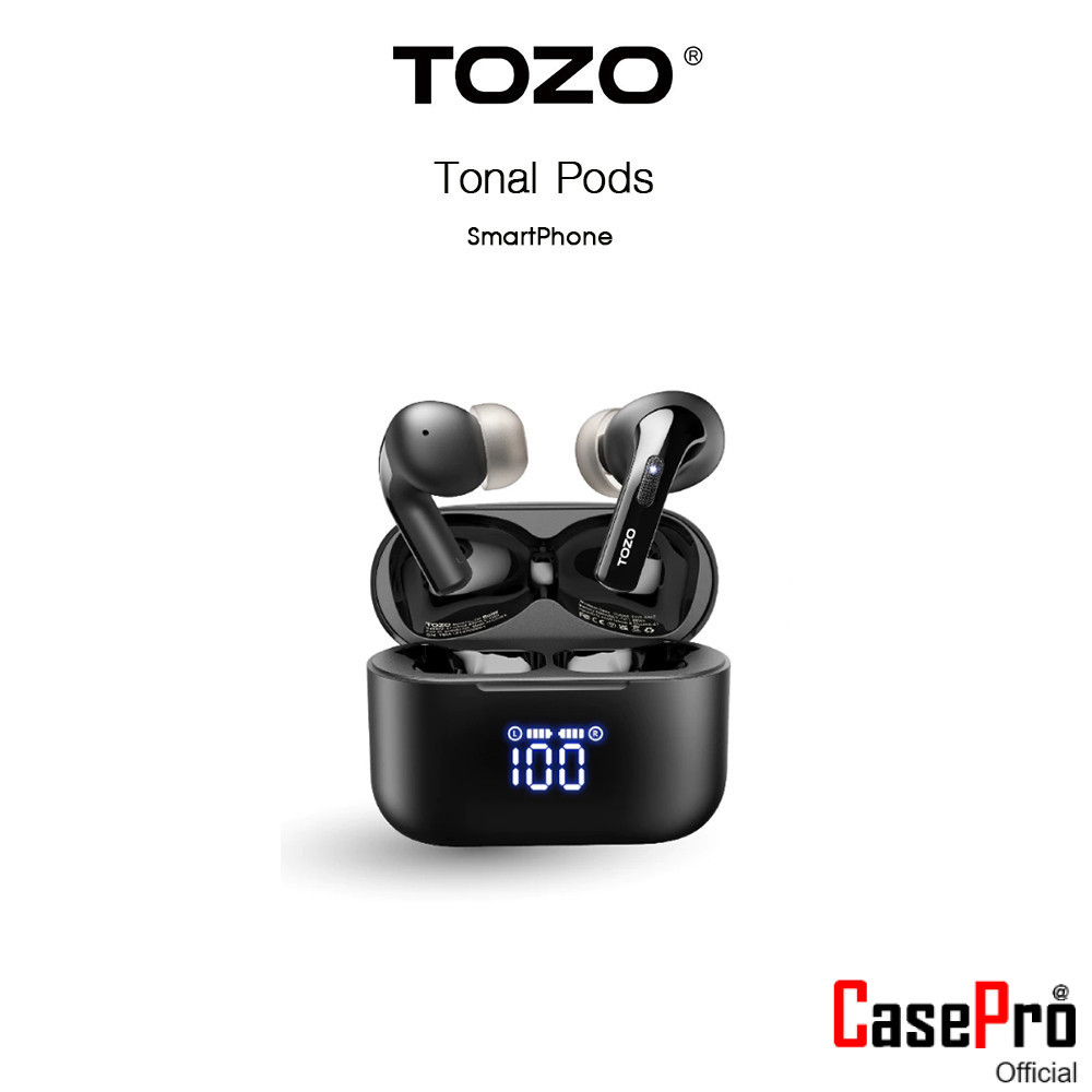 TOZO Tonal Pods หูฟังบลูทูธ In-Ear หูฟังไร้สาย แบตอึด 10.5 ชม.กันน้ำ IPX8 สำหรับ SmartPhone และอุปกร