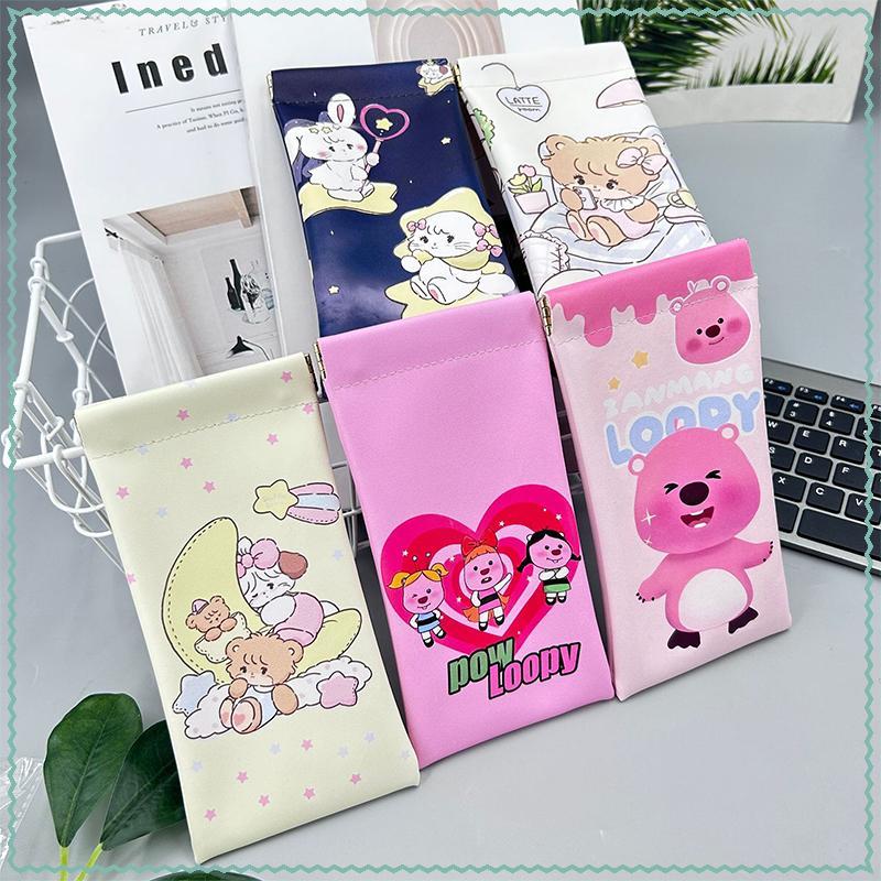 Mha】กระเป๋าใส่แว่นตาหนัง PU นิ่ม, อุปกรณ์เสริมแว่นตาอ่านหนังสือแว่นกันแดด